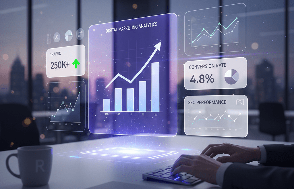 Digital Marketing Analytics Illustration